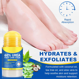 Generic brand stick being applied to a heel for fast hydration benefit