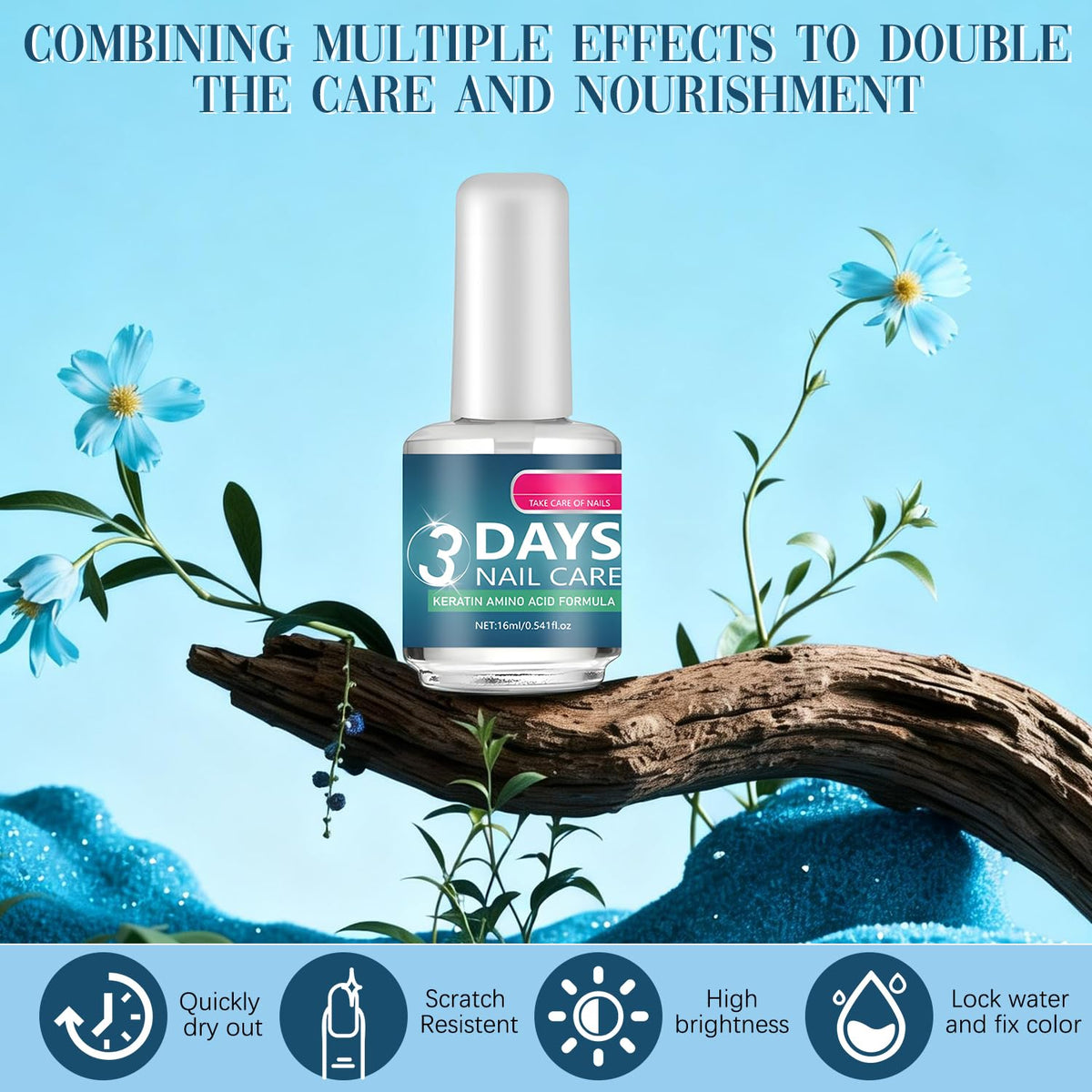 Generic applying oil to cuticle on fingertip for moisturized, strengthened nails