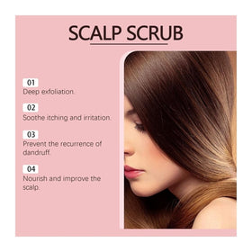 Generic avocado oil scalp scrub label close-up showing ingredients and product clarity