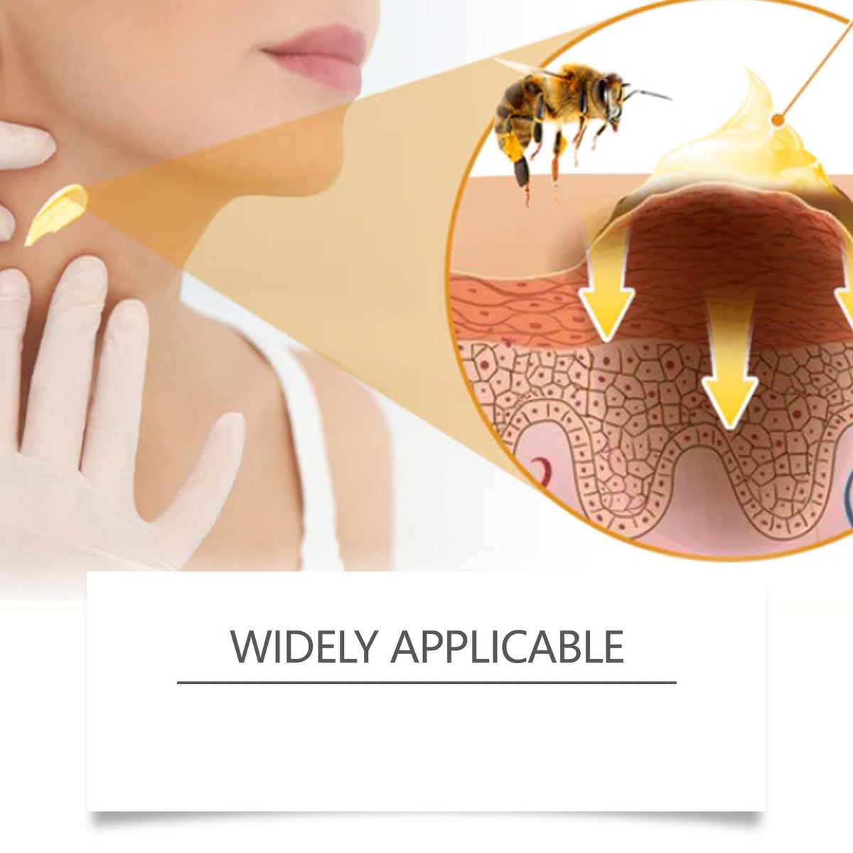 Generic brand cream texture closeup highlighting smooth, moisturizing consistency