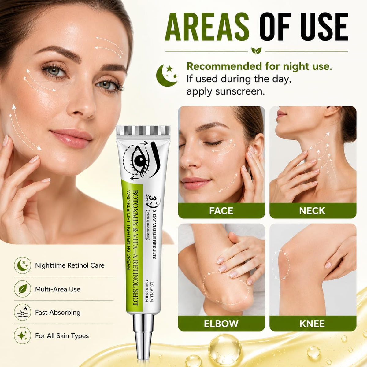 Generic before and after skin texture comparison illustrating refined pores and smoother skin