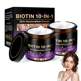 Generic Biotin front packaging showing dual 2pcs set and clear benefits