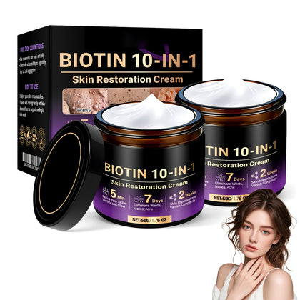 Generic Biotin front packaging showing dual 2pcs set and clear benefits