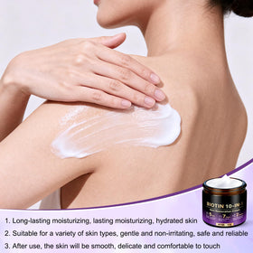 Generic Biotin ingredients label highlighting plant extracts and collagen-supporting formula