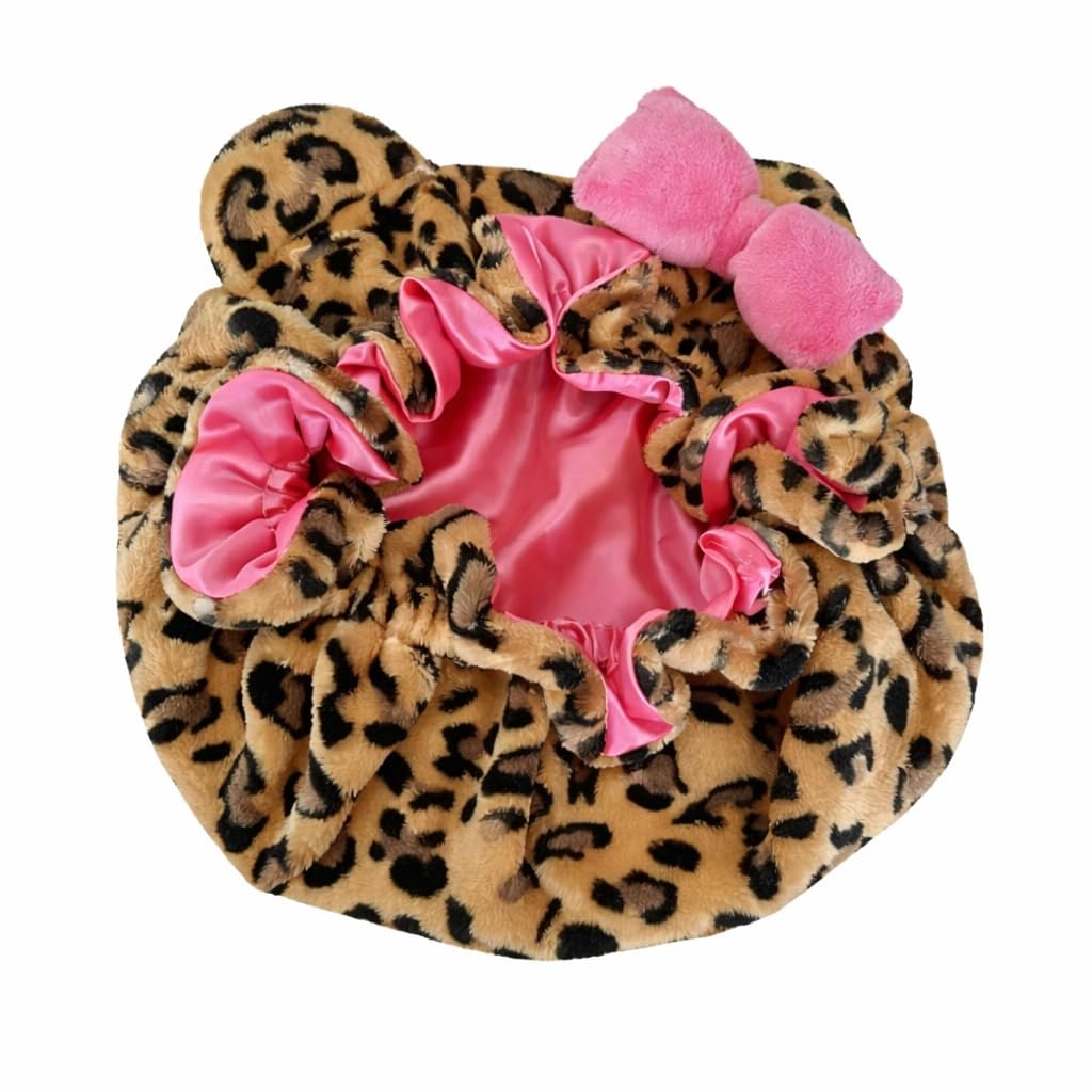 Generic bonnet worn by woman with curly hair preserving curl definition benefit