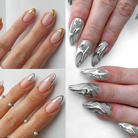 Generic brand gold and silver duochrome close-up showing iridescent reflection