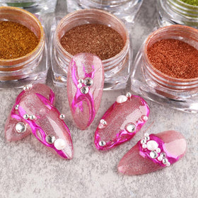 Generic brand blended pigments showing custom duochrome effect for creativity