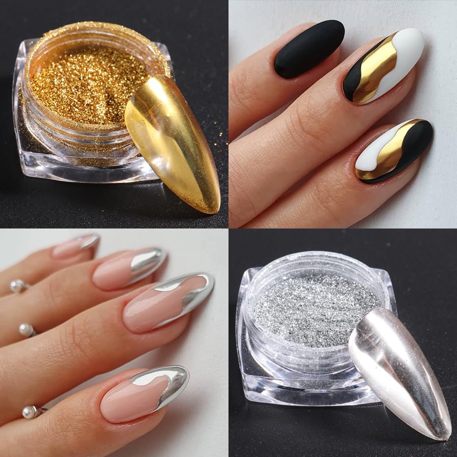 Generic brand nail wheel swatches displaying 23 chrome colors for selection