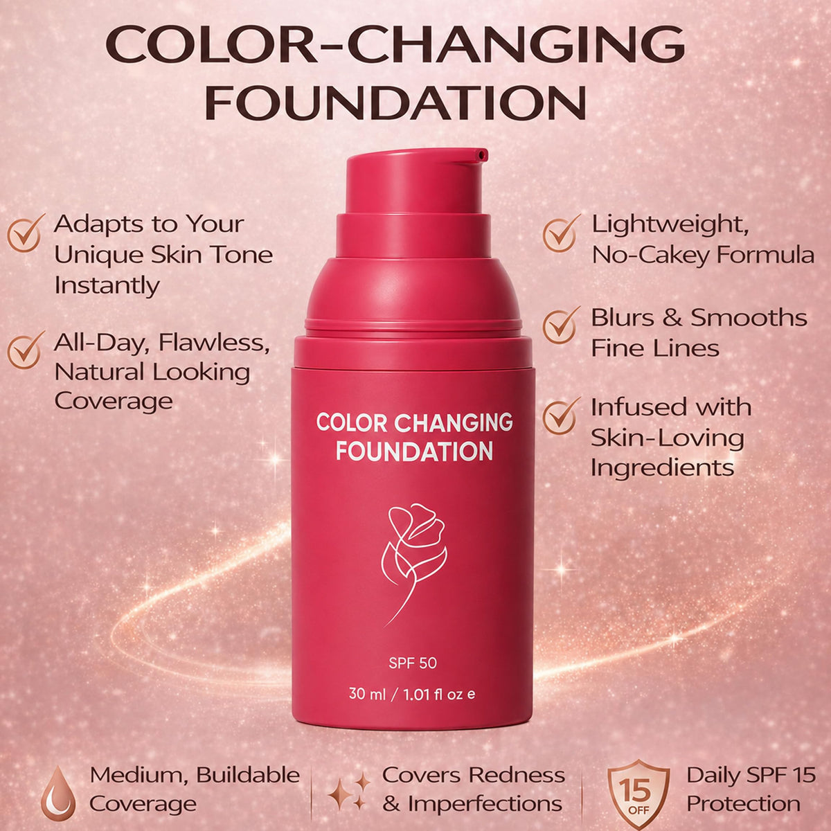 Generic close-up of mica finish highlighting glow and pore-blurring effect