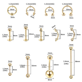 Generic close-up of 316L surgical steel jewelry polished finish reducing irritation