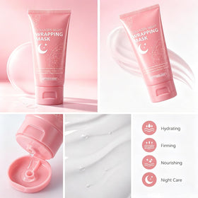 Generic Collagen Mask being applied to face demonstrating easy overnight use