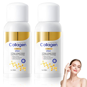 Generic collagen spray front packaging showing bottle and label for easy ID and benefits
