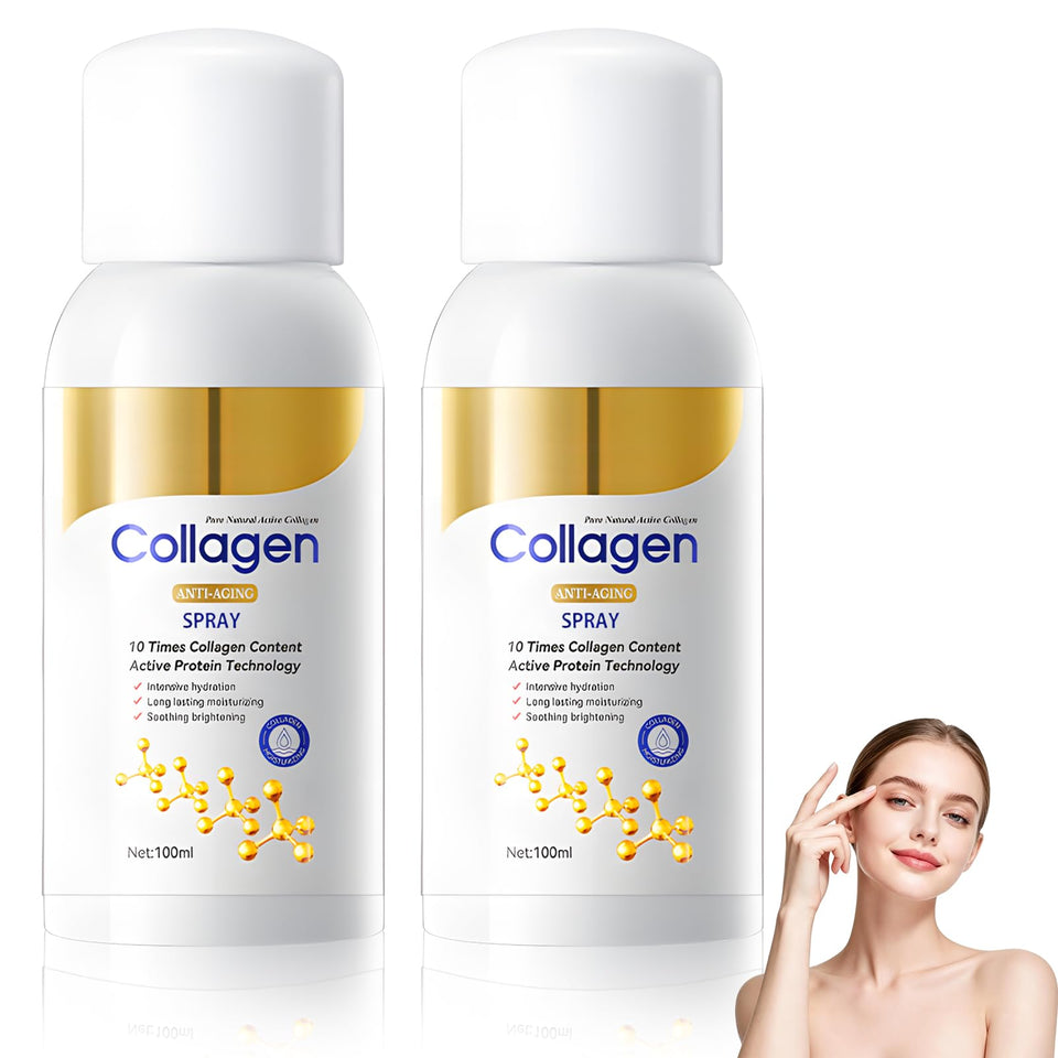 Generic collagen spray front packaging showing bottle and label for easy ID and benefits