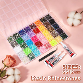 Generic overhead view of 40 color compartments highlighting variety and easy selection