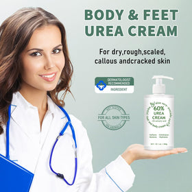 Generic cream texture spread on skin, showing fast absorption and rich hydration
