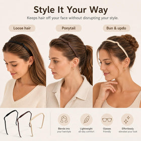 Generic close-up of smooth edge detail highlighting comfort and scalp-friendly design