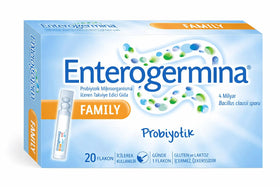 Generic EnterogerminaAdult front packaging showing 20-vial pack for easy storage