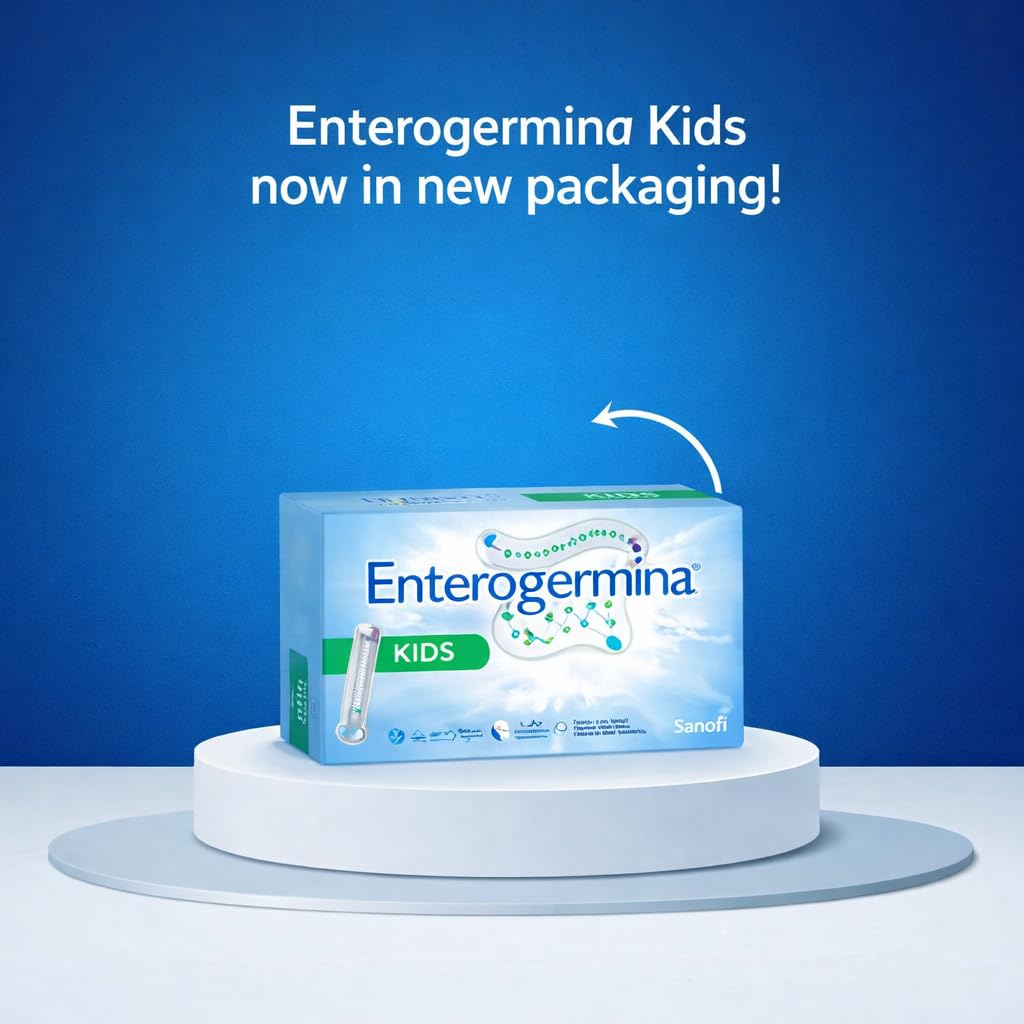 EnterogerminaKids next to a coin for size comparison and easy portability
