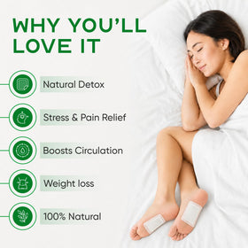 Generic foot patches individually wrapped sachet highlighting freshness benefit