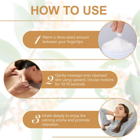 Generic frankincense balm applied on hand demonstrating easy massage and targeted relief