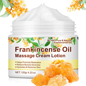 Generic frankincense balm front jar showing label and compact packaging for everyday use