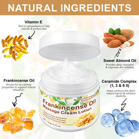 Generic frankincense balm texture close-up highlighting creamy, non-greasy feel and absorbency