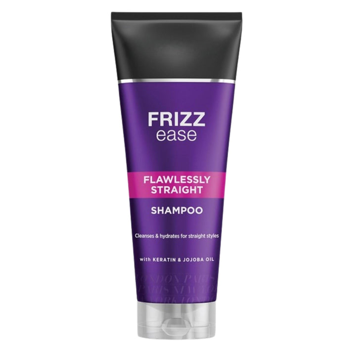 Generic Frizz Ease front bottle showing label and straightening benefit