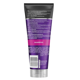 Generic Frizz Ease shampoo lather close-up demonstrating smoothing effect