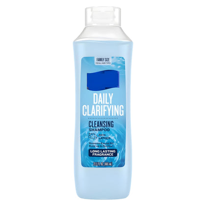 Generic brand front bottle showing label and 22.5 oz size, clear deep-clean benefit