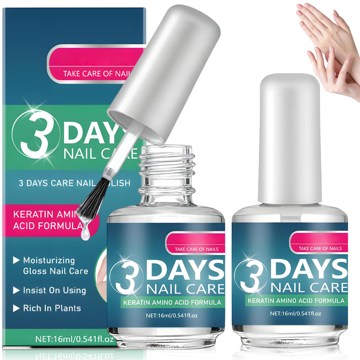 Generic front packaging showing both 16ml bottles and clear labeling for easy use