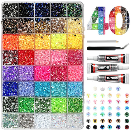 Generic front packaging showing the complete bedazzling kit and included supplies