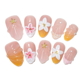 Generic front packaging shows nude pink yellow ombré and beach accents, instant stylish nails