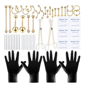 Generic front packaging of piercing kit showing contents and convenience