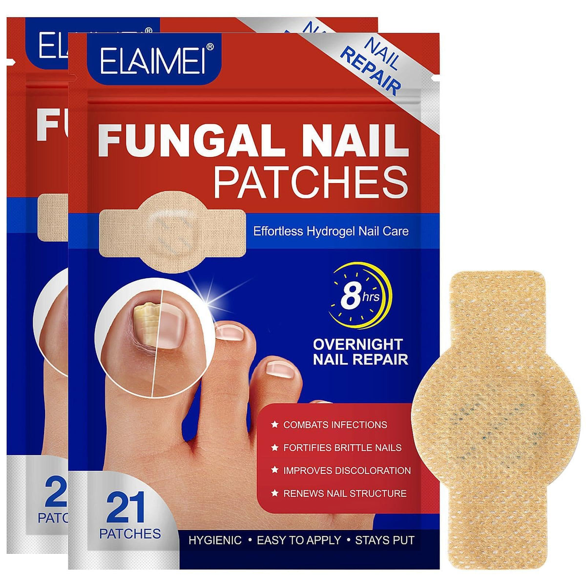 Generic front packaging showing box and product name, clear benefit of easy nightly repair