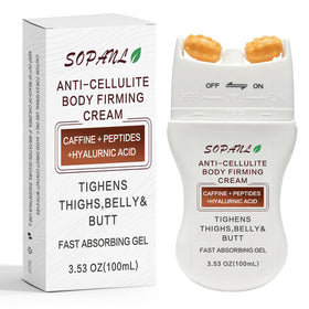 Generic front packaging showing bottle and roller for easy application and travel