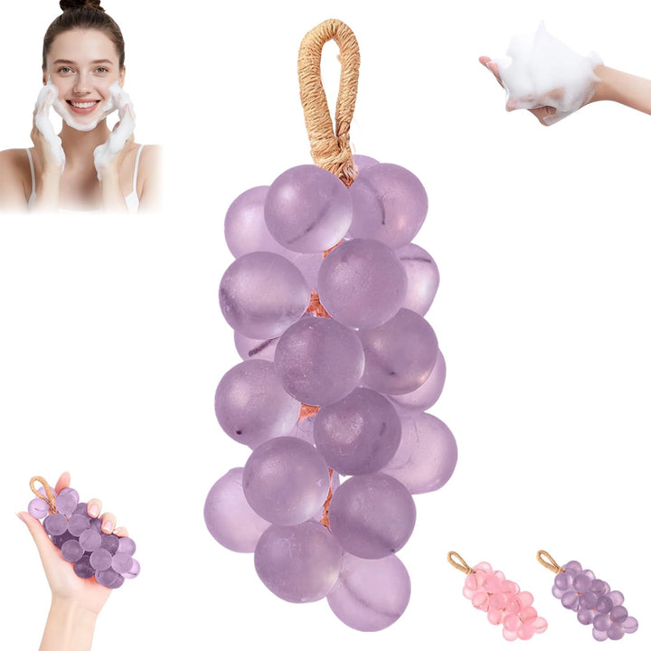 Generic grape soap front view showing cluster design and decorative appeal
