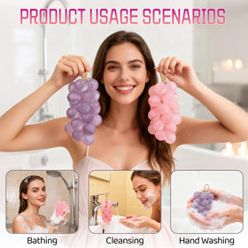 Generic grape soap label and packaging highlighting gift-ready presentation