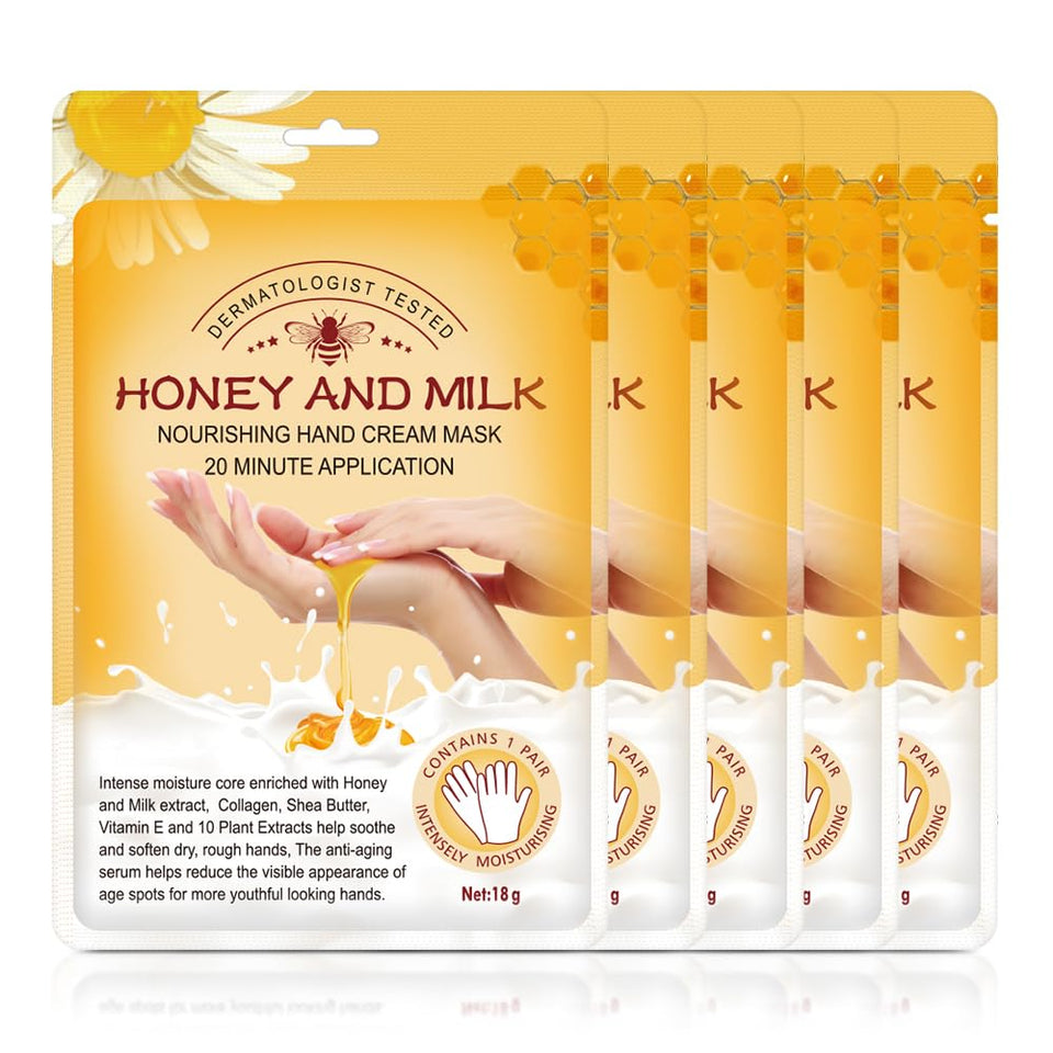 Generic front packaging showing five pairs and product benefits for softer hands