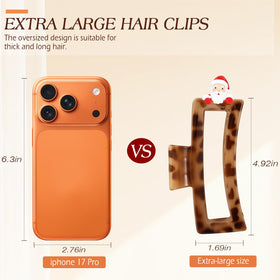 Generic clip in a high bun demonstrating strong hold for thick hair