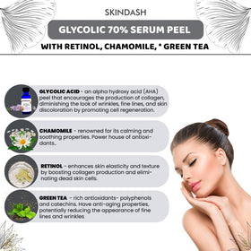 Generic brand ingredients label with green tea and chamomile, calming antioxidant benefit