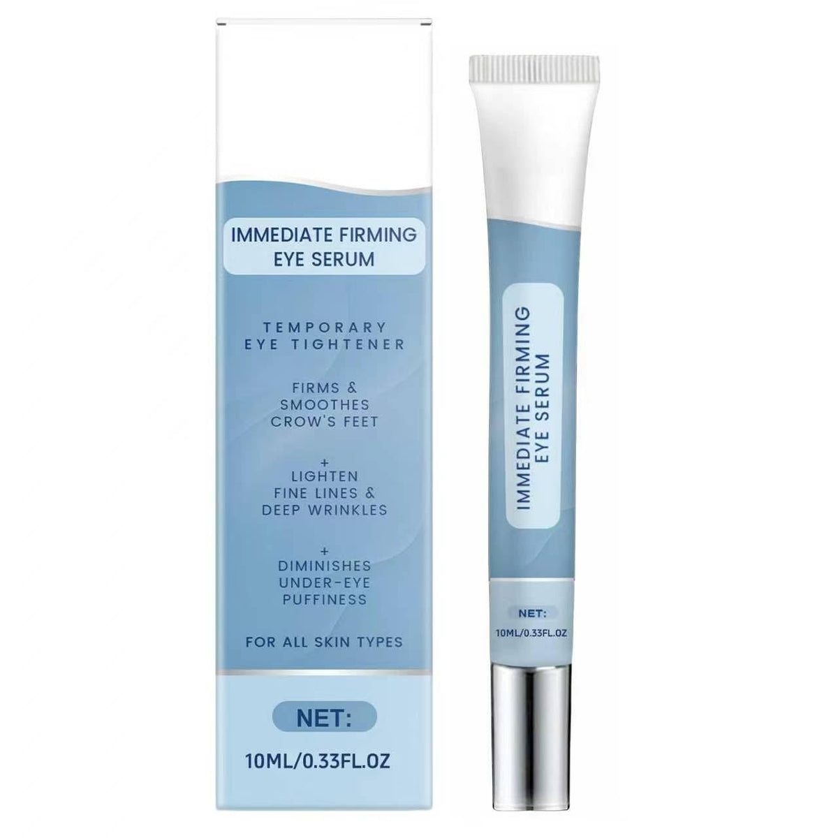 Generic brand front bottle showing compact 10ml serum and clear packaging benefit