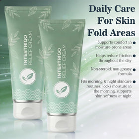 Generic intertrigo cream open tube texture highlighting fast-drying finish