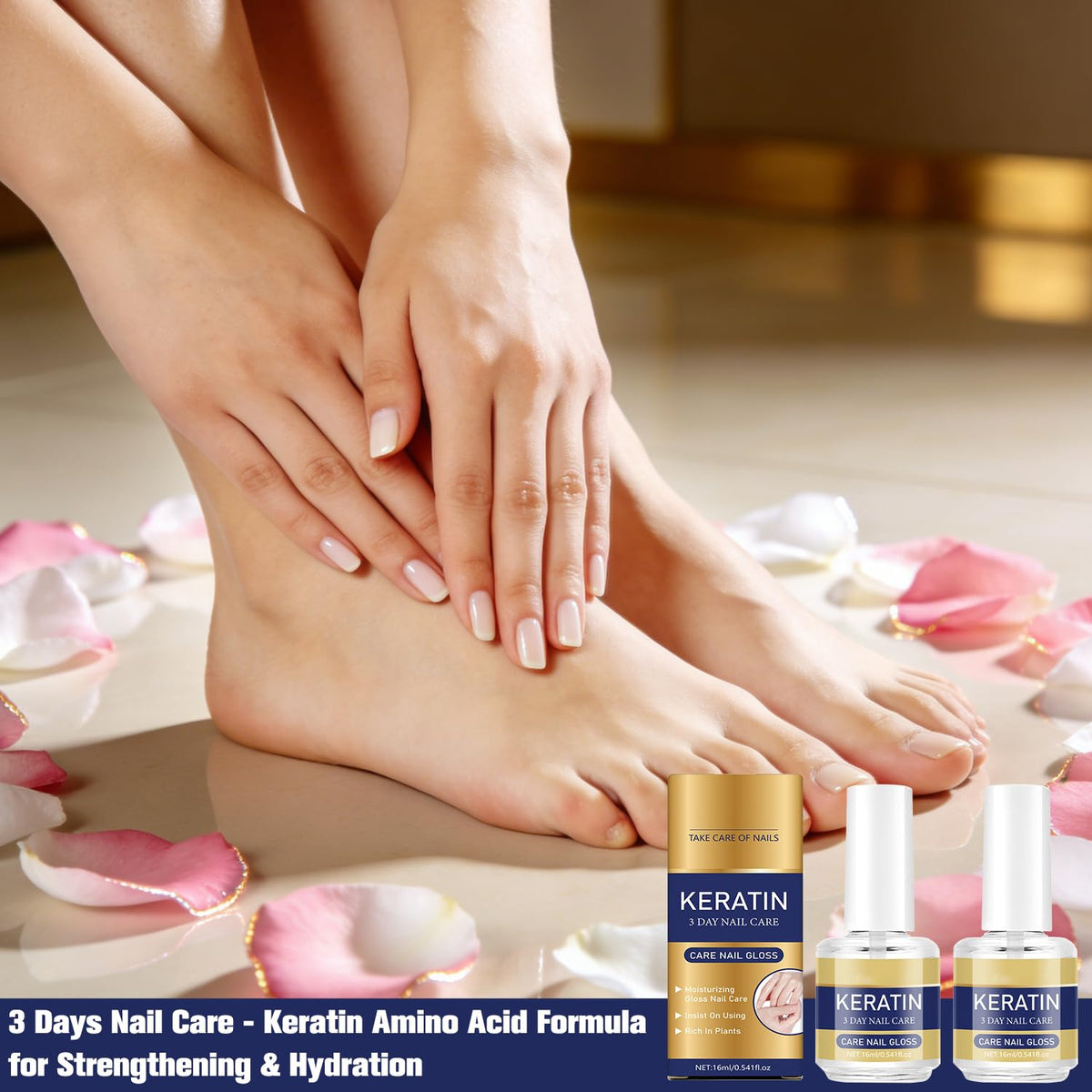 Generic keratin nail oil size comparison in hand showing convenient travel-ready bottles