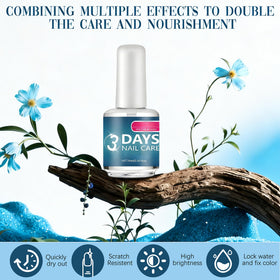 Generic keratin oil applied on nail demonstrating hydration and strengthening benefit