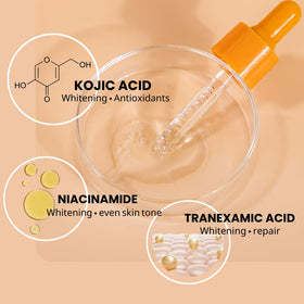 Generic kojic serum application underarm in use demonstrating targeted spot treatment benefit