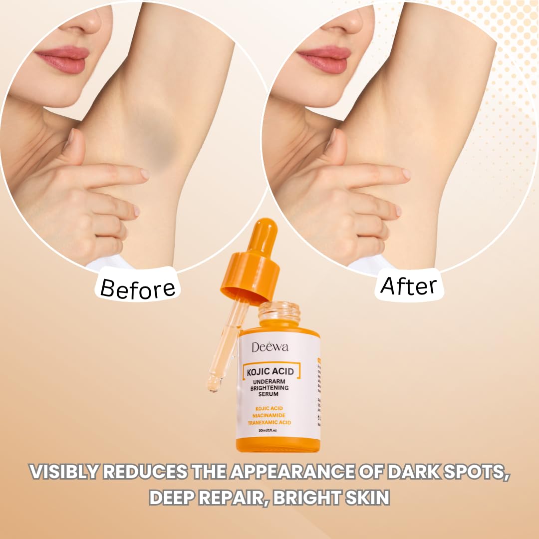 Generic kojic serum texture closeup showing lightweight gel and quick absorption benefit