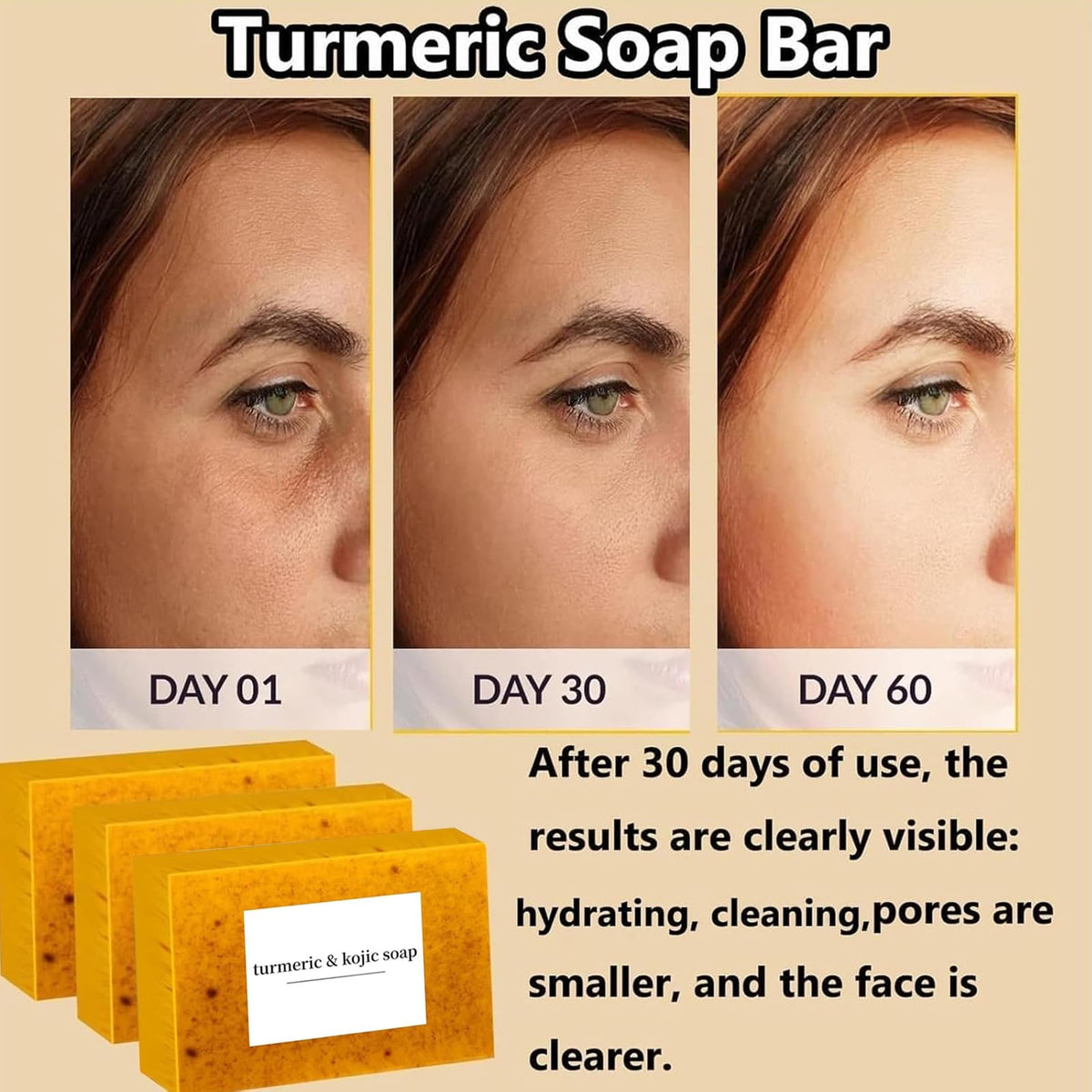 Generic brand individually wrapped lemon turmeric kojic soap, keeps bars fresh