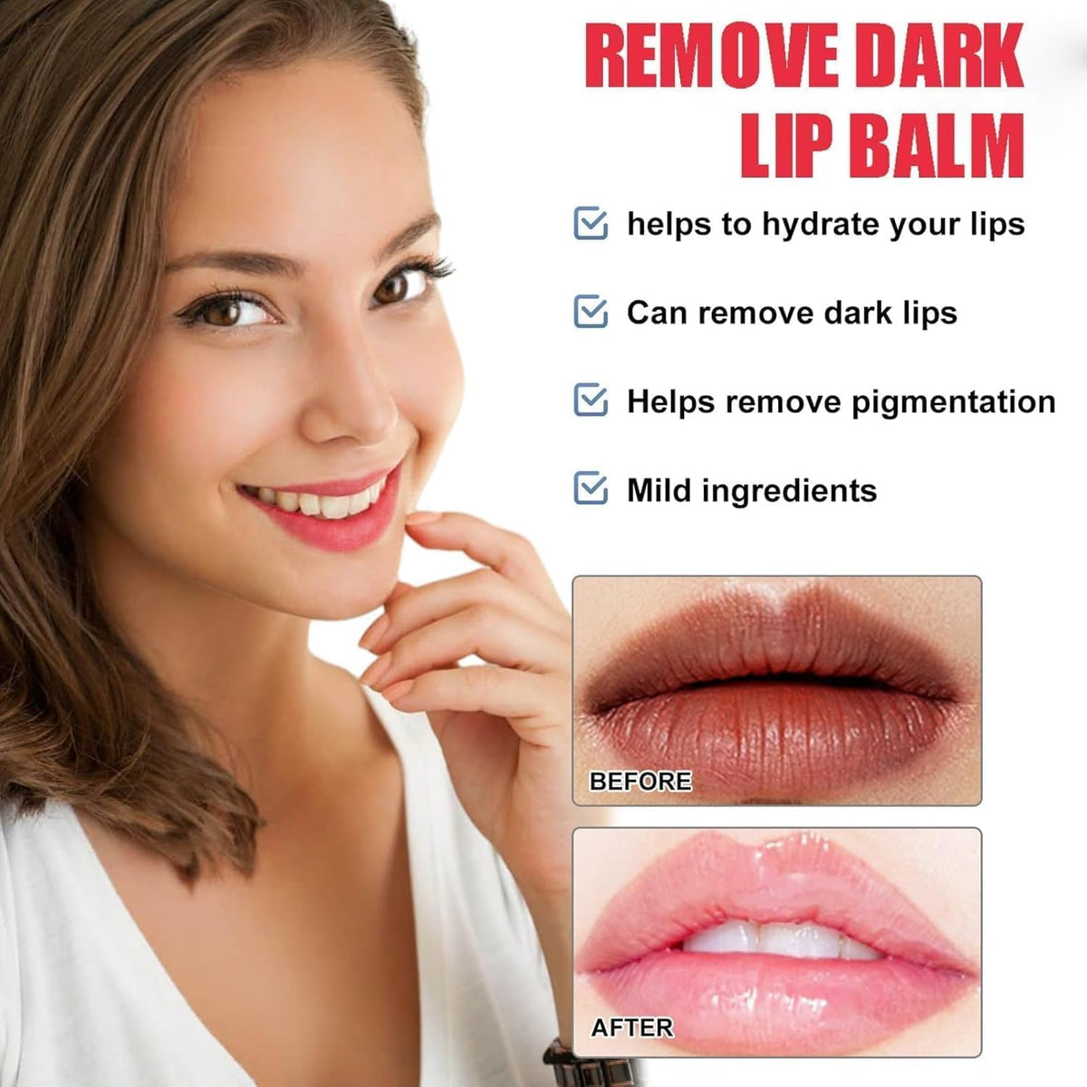 Generic lifestyle image of a former smoker using serum for improved lip appearance