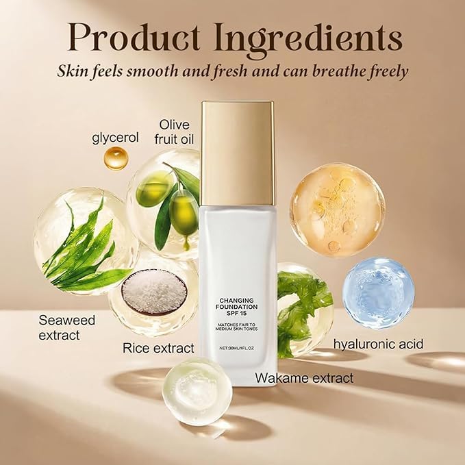 Generic-brand lifestyle portrait outdoors showing long-lasting, natural-looking coverage