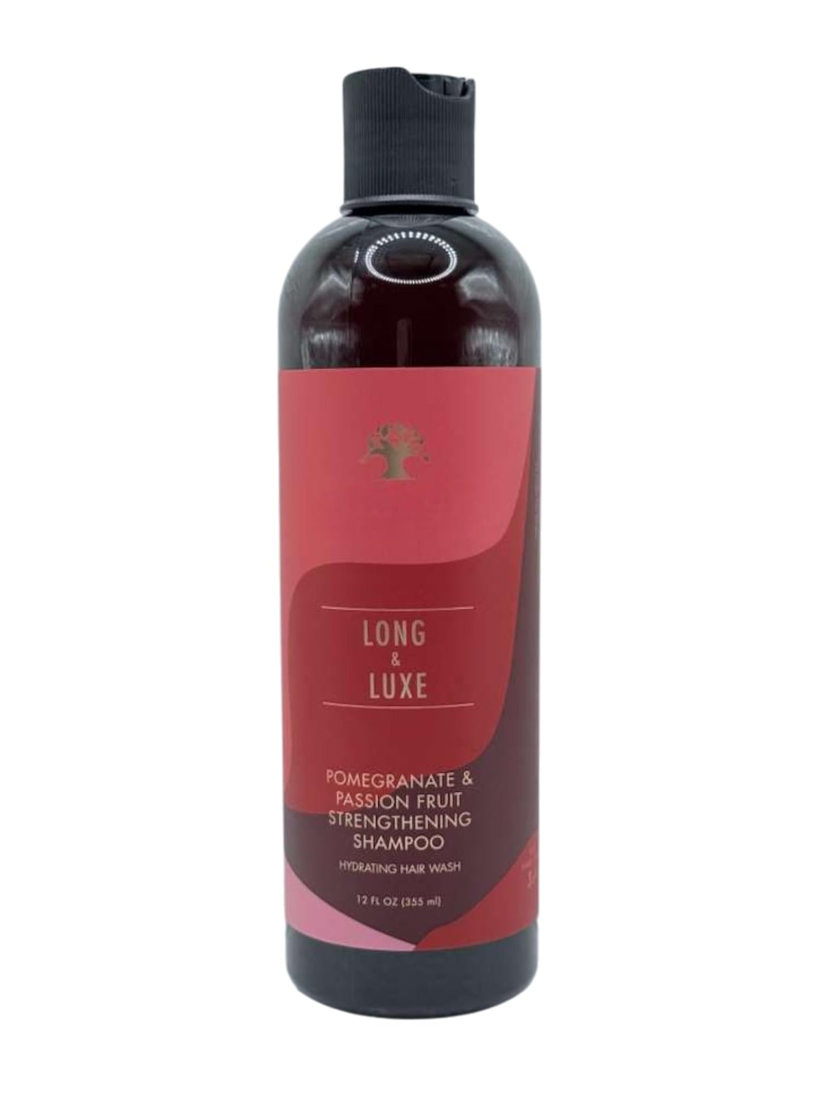 Generic Long & Luxe shampoo texture on hand showing lightweight lather and gentle cleanse